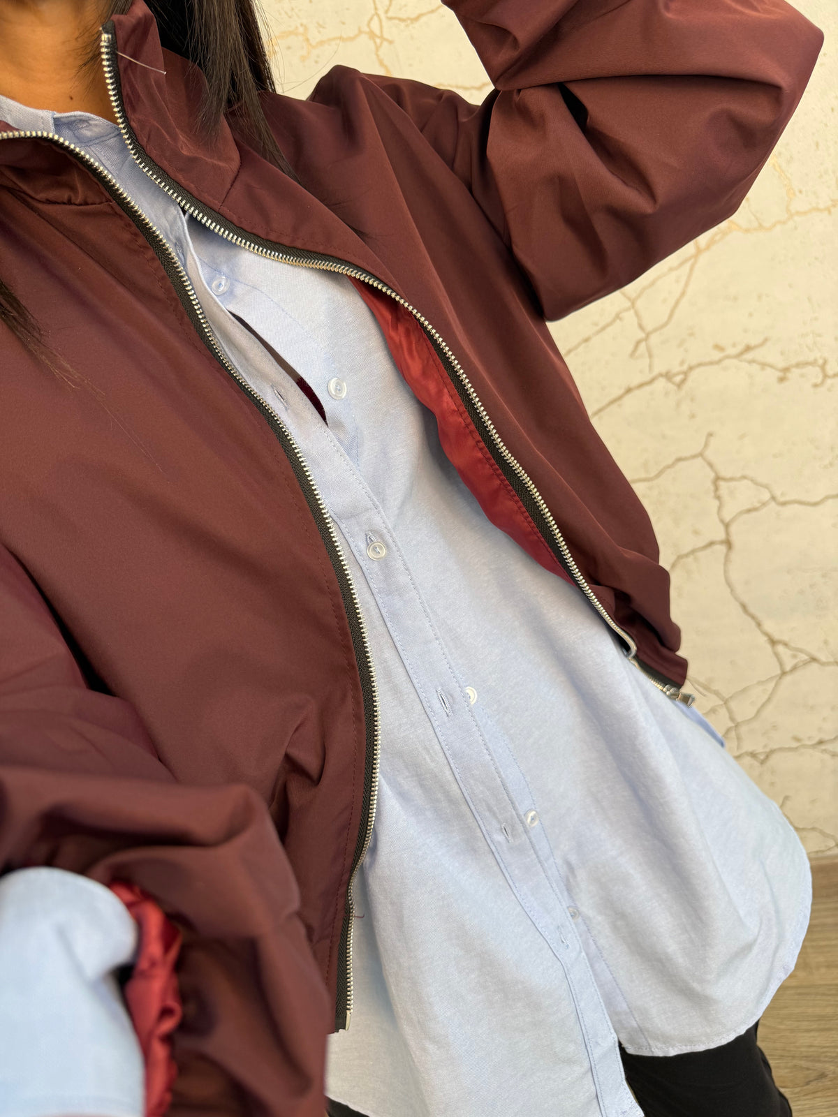 CHAQUETA NIKY BURDEOS