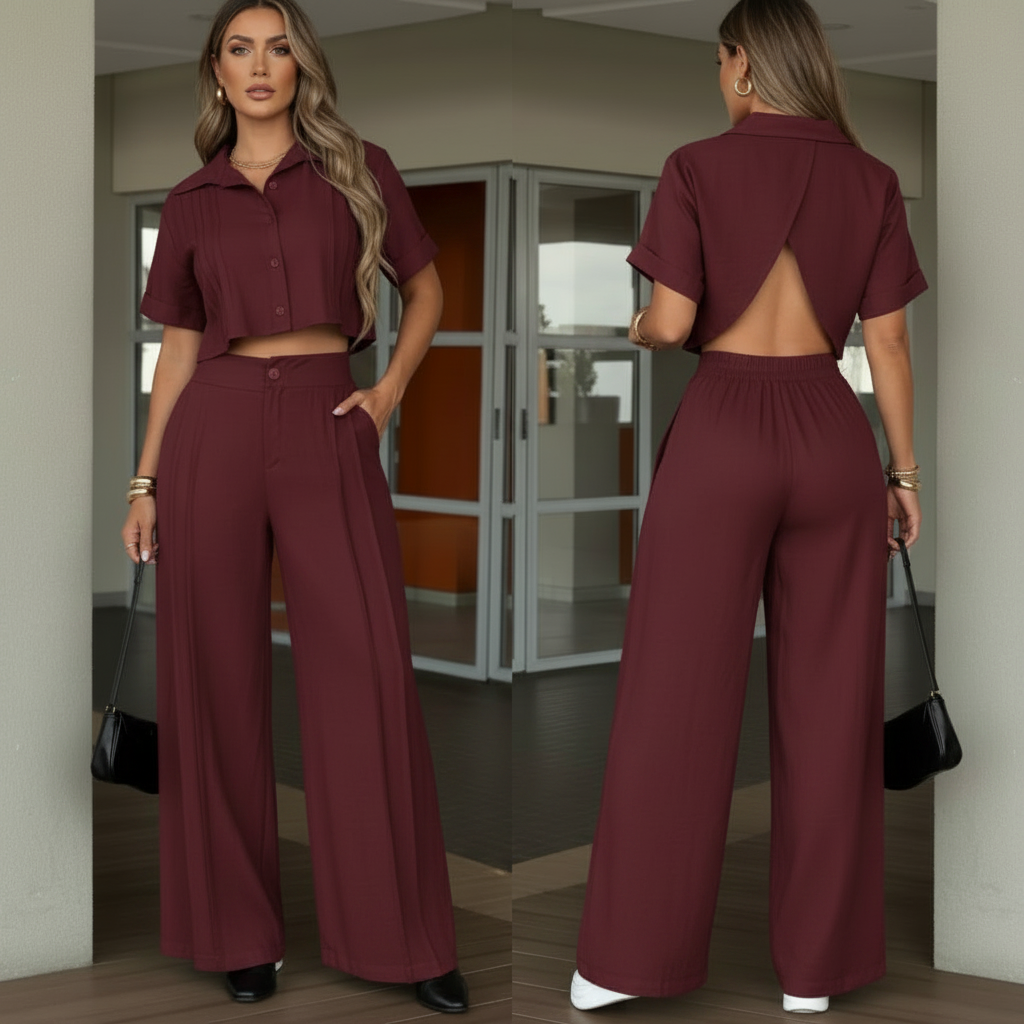 Conjunto color vino