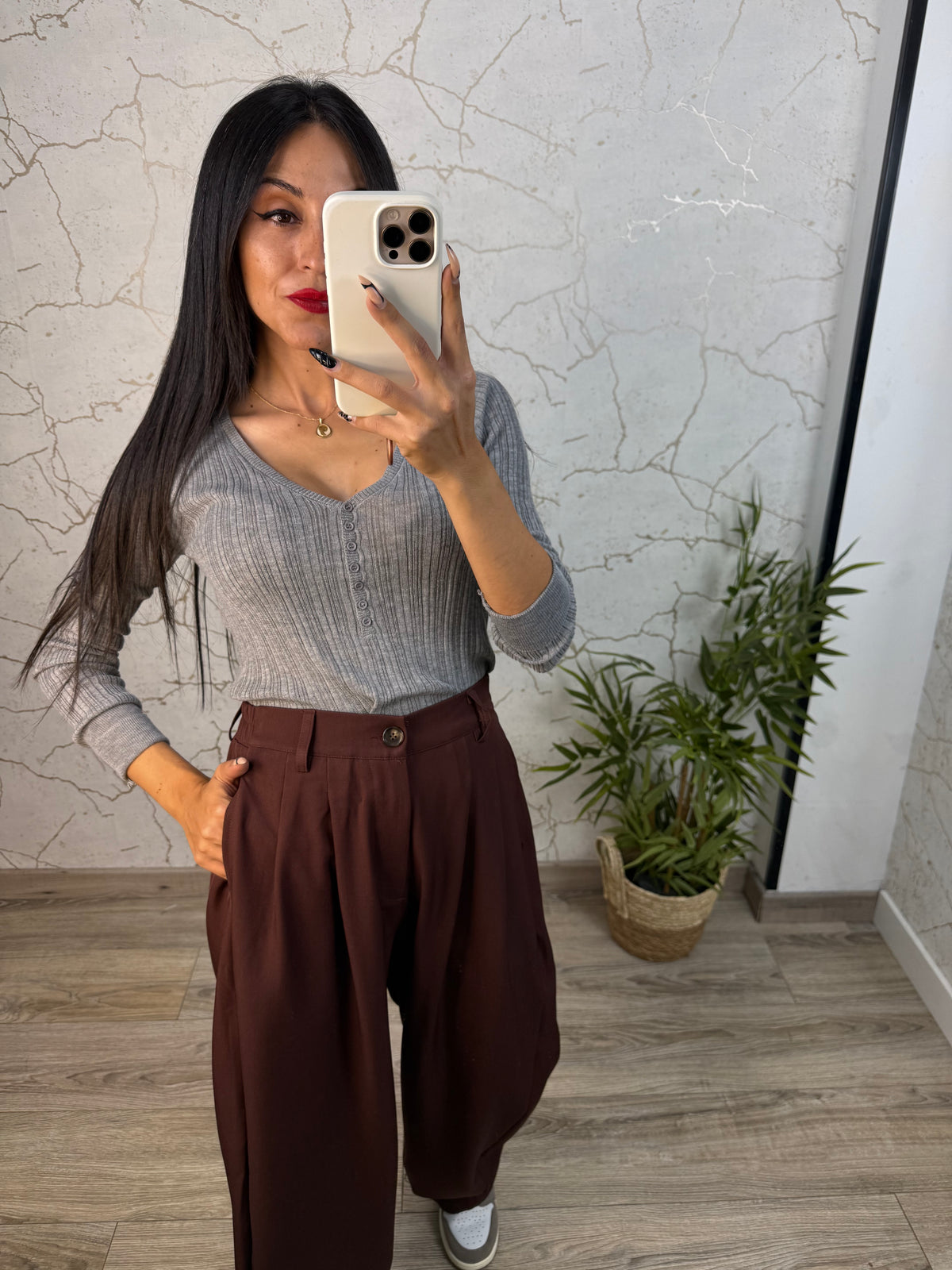 PANTALÓN NAE BURDEOS