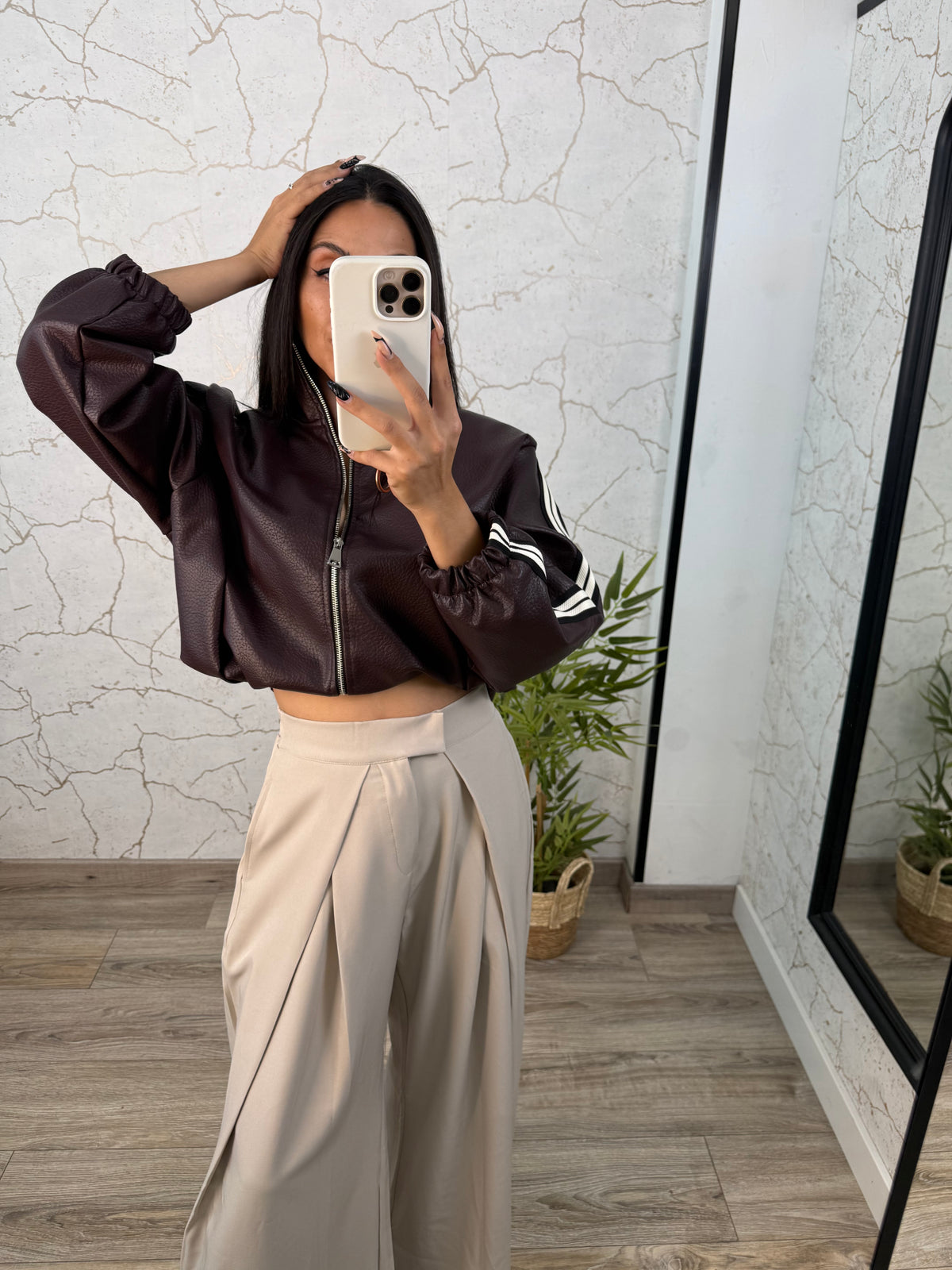 BOMBER POLIPEL  ZENDAYA BURDEOS