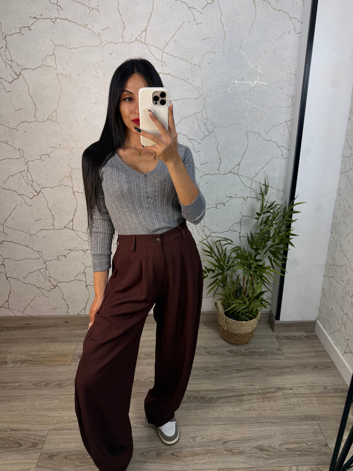 PANTALÓN NAE BURDEOS