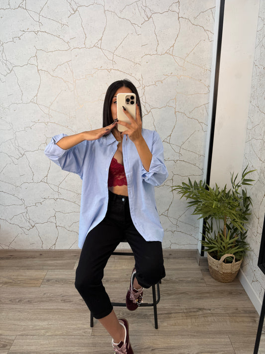 CAMISA MISS BASIC CELESTE