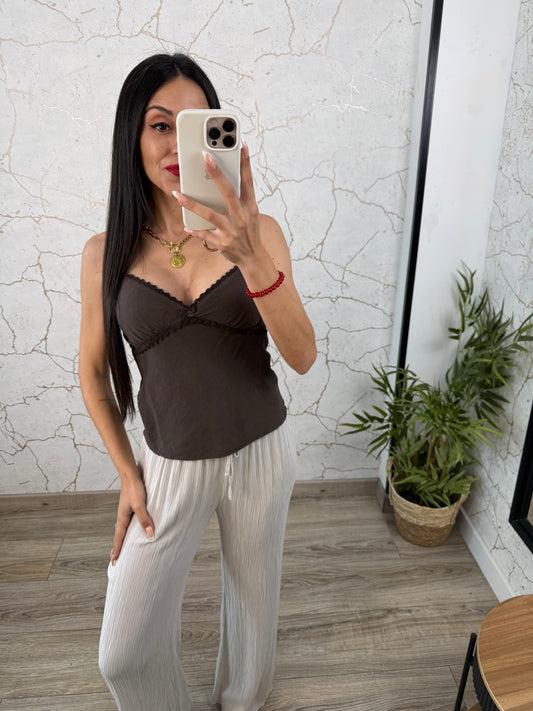 TOP LENCERO LINO