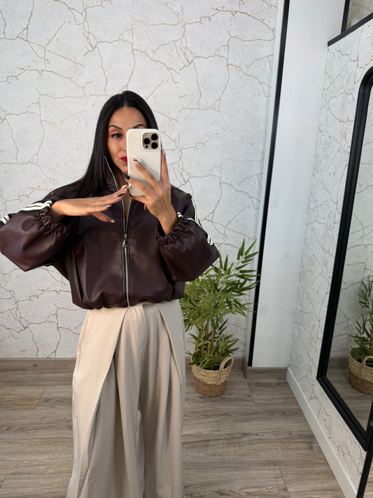 BOMBER POLIPEL  ZENDAYA BURDEOS