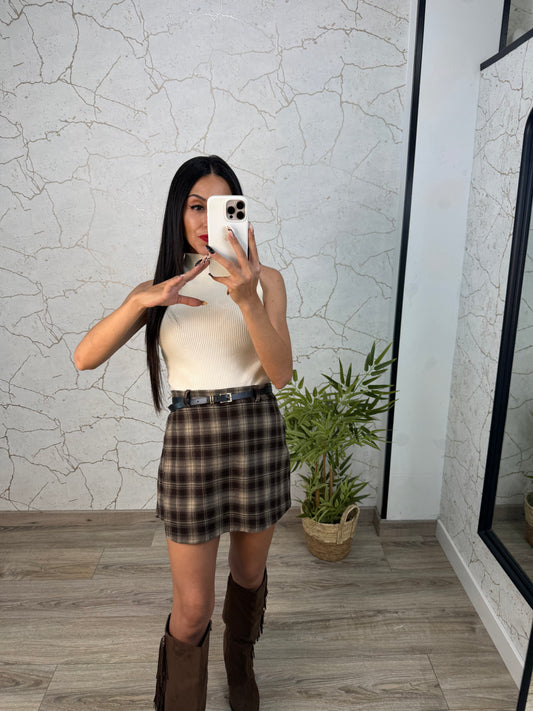 FALDA PANTALÓN CUADROS
