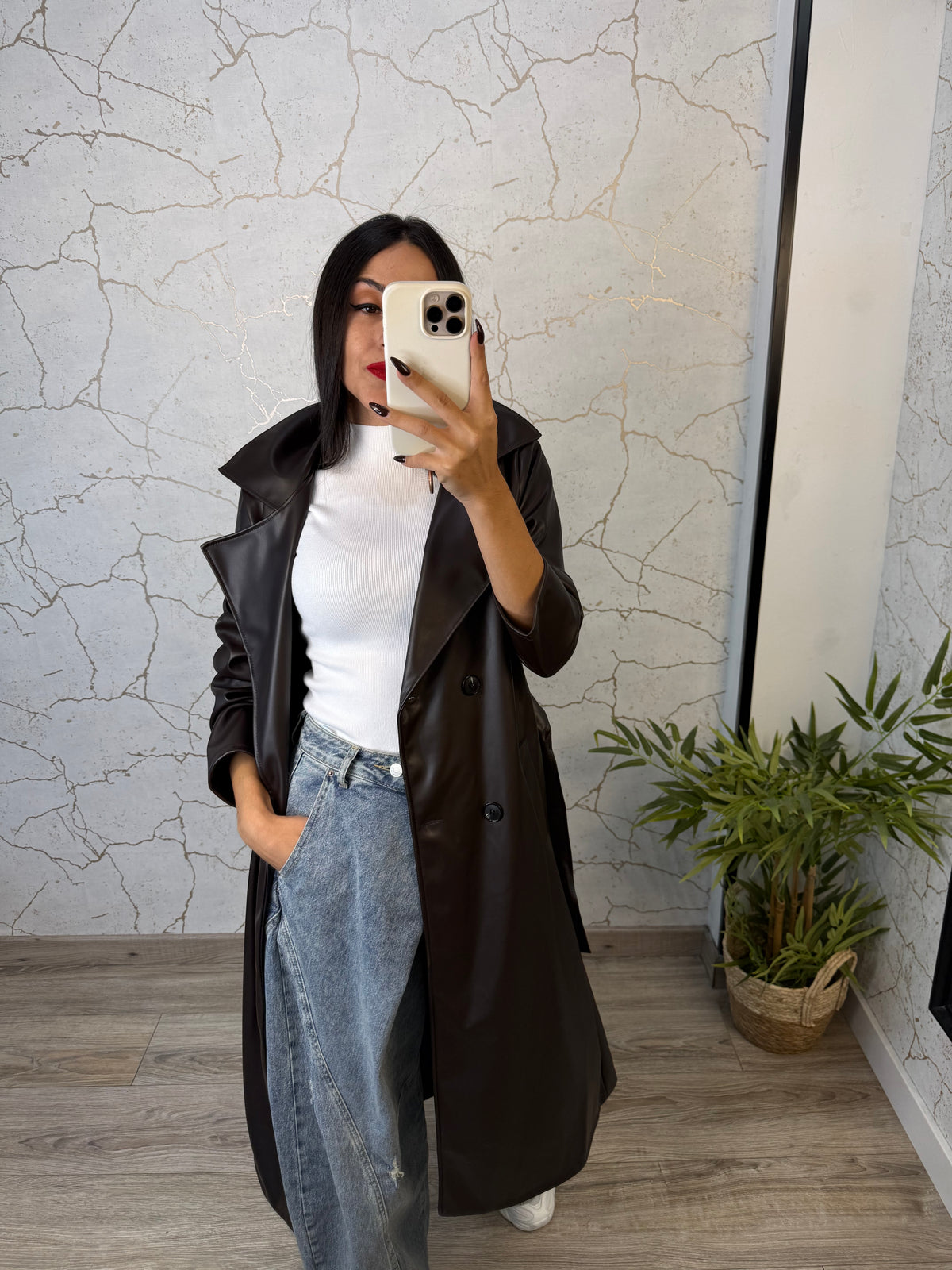 GABARDINA POLIPIEL WILLOW CHOCO