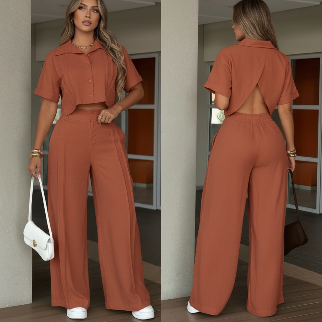 Conjunto color teja